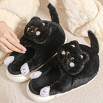 Cartoon Cat Plush Slippers