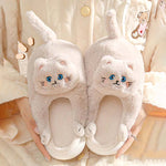 Cartoon Cat Plush Slippers