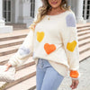 Heart Pattern Knit Sweater