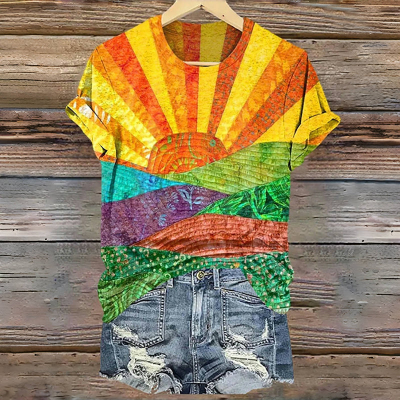 Casual Colour Block T-Shirt