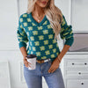 Casual Floral Knit Sweater