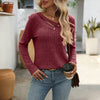 Casual Solid Colour Blouse