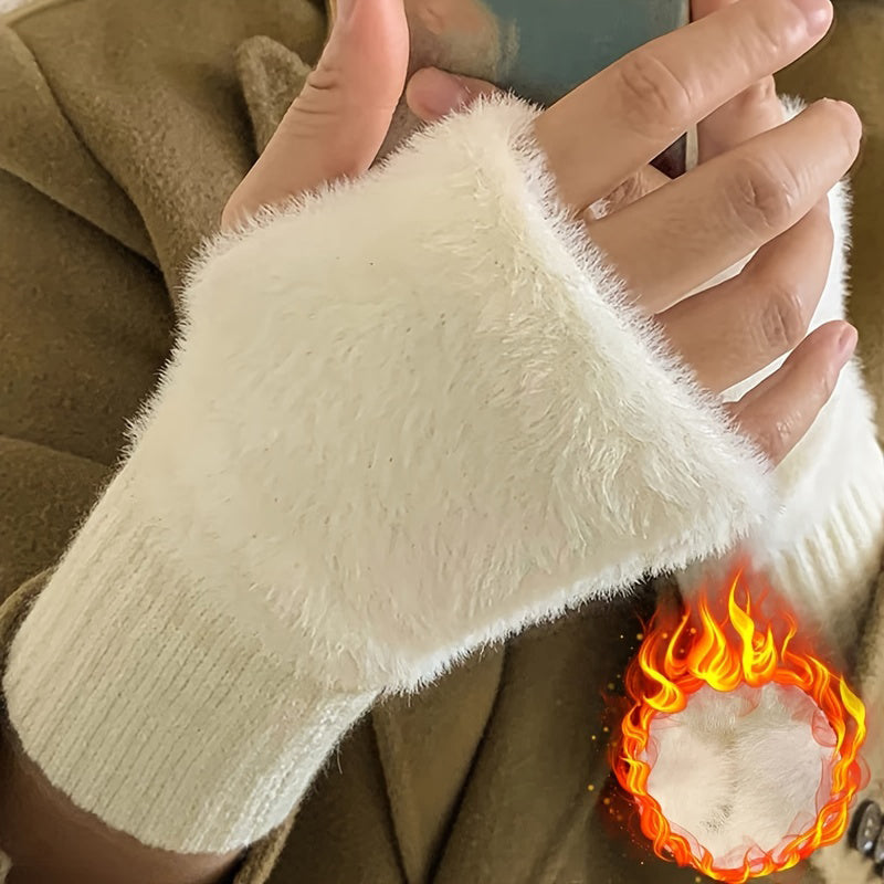 Solid Colour Warm Gloves