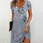 Vintage Floral Print Dress