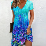Vintage Floral Print Dress