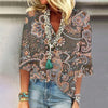 Vintage Ethnic Print Blouse