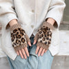Warm Leopard Print Gloves