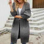 Casual Gradient Knitted Cardigan