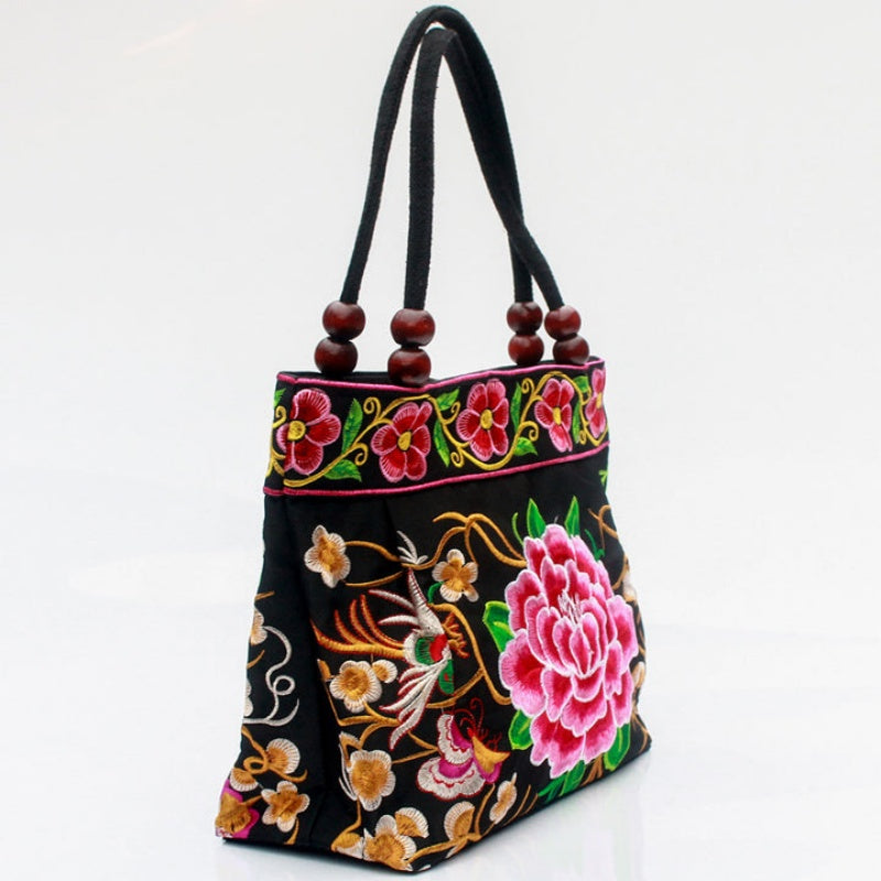 Vintage Floral Embroidered Bag