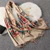 Vintage Ethnic Embroidered Scarf