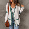 Casual Striped Knitted Cardigan