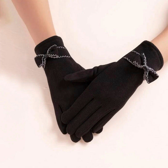 Bow Tie Warm Gloves