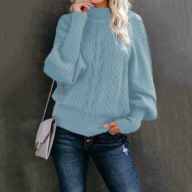Elegant Solid Knitted Sweater
