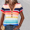 Colourful Striped Casual Blouse