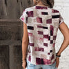 Casual Abstract Plaid T-Shirt