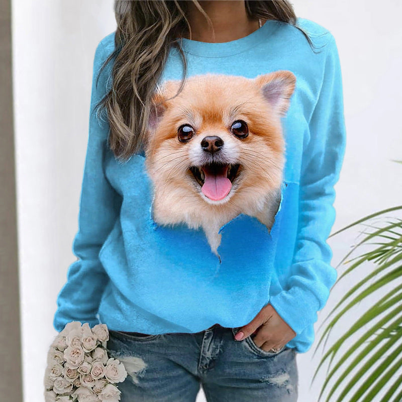 Cute 3D Dog Print T-Shirt