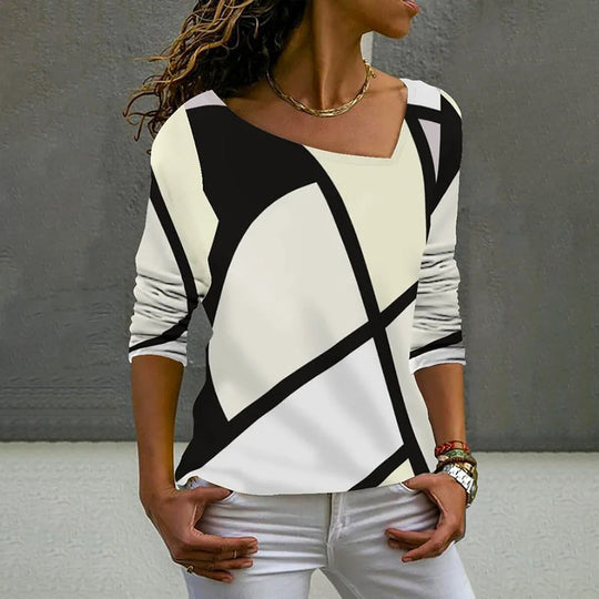 Casual Abstract Print T-Shirt