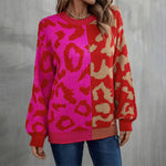 Casual Leopard Patchwork Sweater