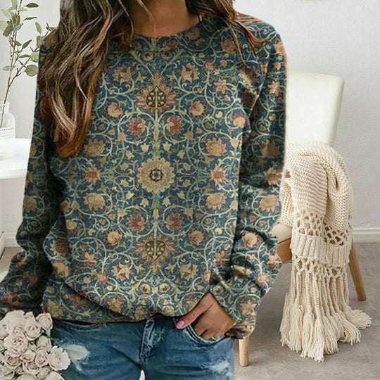 Casual Floral Print Blouse