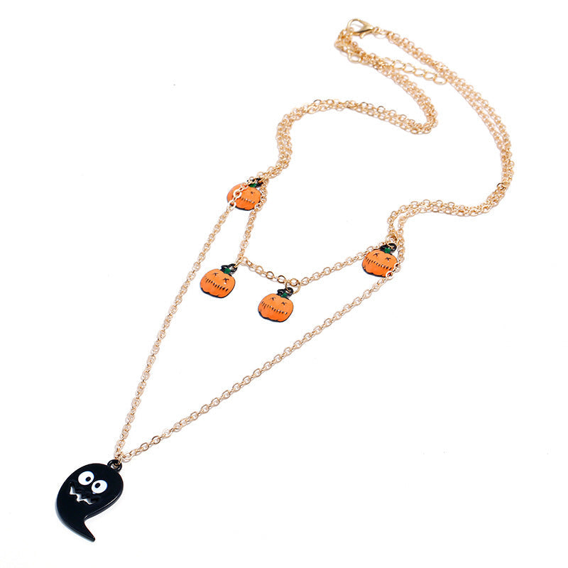 Halloween Pumpkin Pendant Necklace