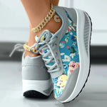 Floral Print Platform Sneakers