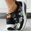 Floral Print Platform Sneakers