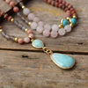 Bohemian Beaded Pendant Necklace