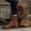 Vintage Buckle Ankle Boots