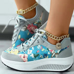 Floral Print Platform Sneakers