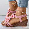 Floral Decoration Wedge Sandals