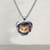 Heart Cat Pendant Necklace