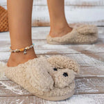 Cartoon Dog Plush Slippers