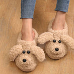 Cartoon Dog Plush Slippers