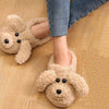 Cartoon Dog Plush Slippers