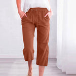 【Cotton And Linen】Solid Color Casual Pants