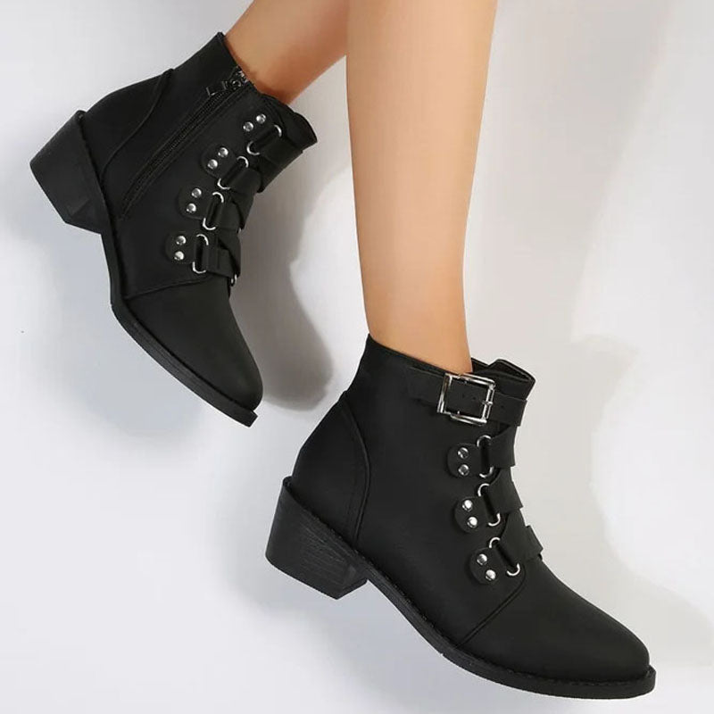 Vintage Chunky Heel Boots