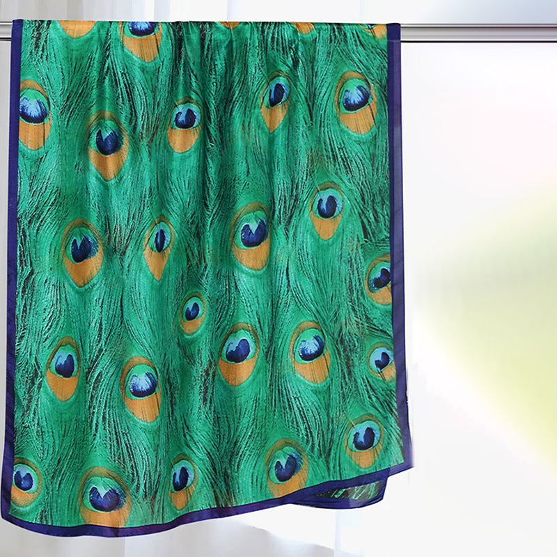 Peacock Feather Print Scarf