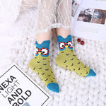 Creative Owl Print Socks