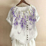 Lavender Print Casual T-Shirt