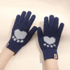 Cat Paw Print Warm Gloves