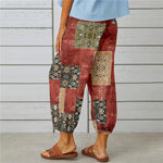 【Cotton And Linen】Vintage Printed Trousers