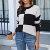 Casual Plaid Knit Sweater