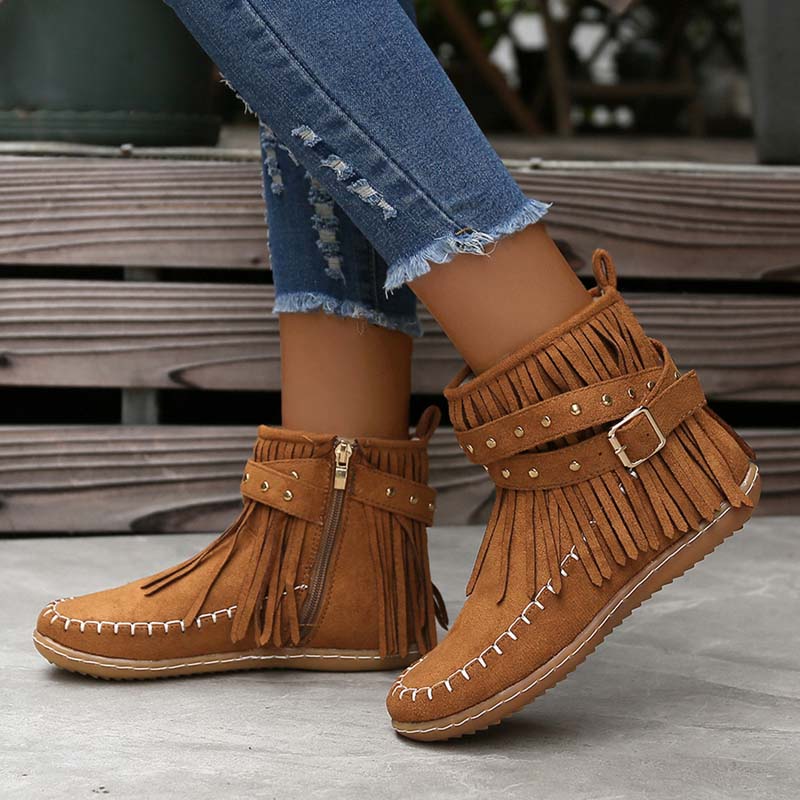 Vintage Fringed Boots