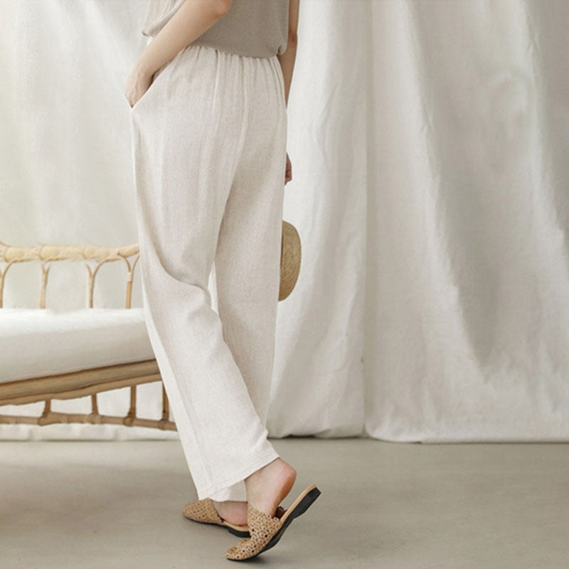 【Cotton And Linen】Casual Straight Trousers