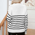 Vintage Striped Cable Sweater