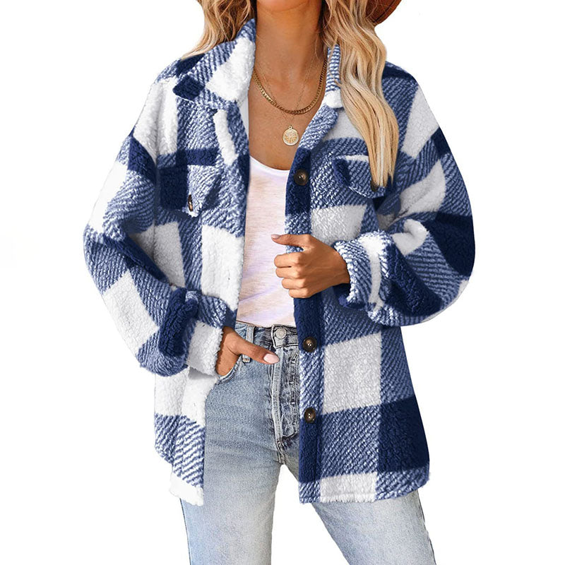 Casual Warm Plaid Coat