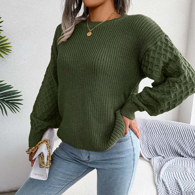 Casual Solid Colour Knit Sweater