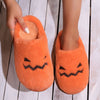 Halloween Pumpkin Plush Slippers