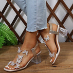 Butterfly Embellished Casual Sandals