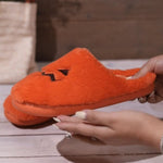 Halloween Pumpkin Plush Slippers